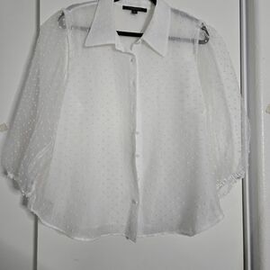 Elegant White Sheer Blouse